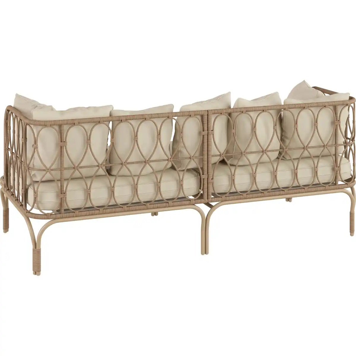 Bild 3 von 2-Sitzer Sofa Hockinson Wicker aus Stahl Natur