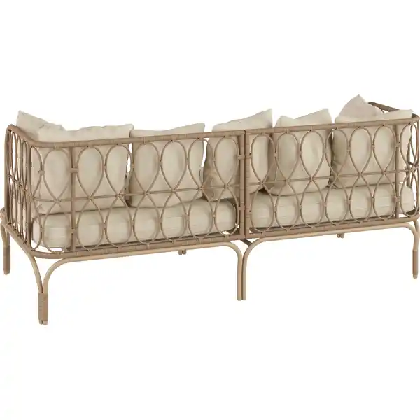 Bild 3 von 2-Sitzer Sofa Hockinson Wicker aus Stahl Natur