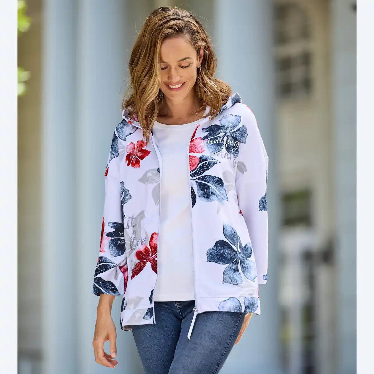 Bild 1 von Damen-Sweatjacke mit Kapuze