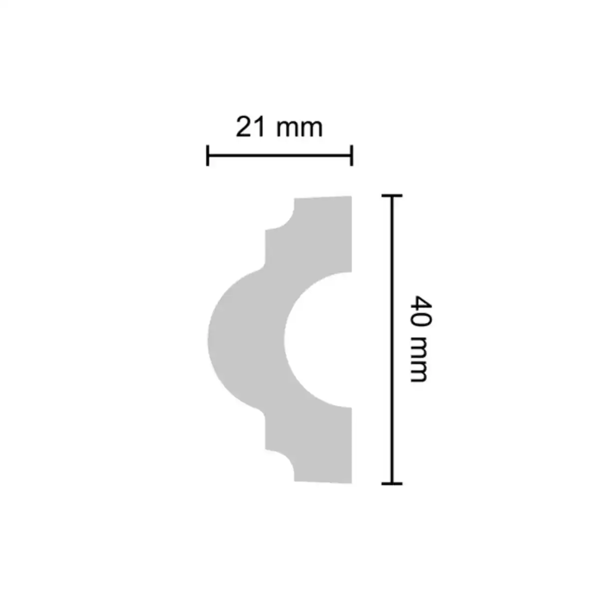 Bild 2 von Zierprofil, Länge: 150 cm, weiß, 1 Stück