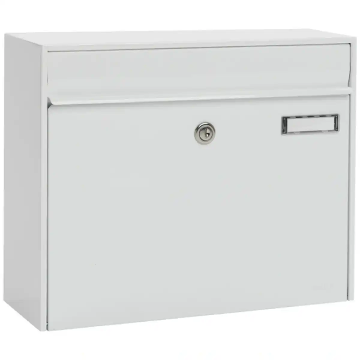 Bild 1 von Briefkasten »Vals«, eckig, Stahl, weiß