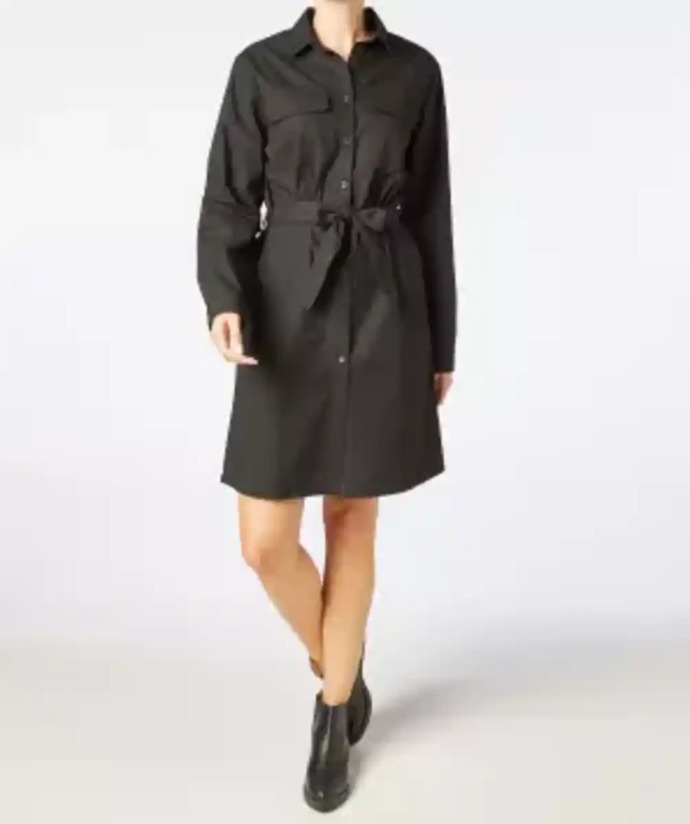 Bild 1 von Kleid mit Knopfleiste, schwarz