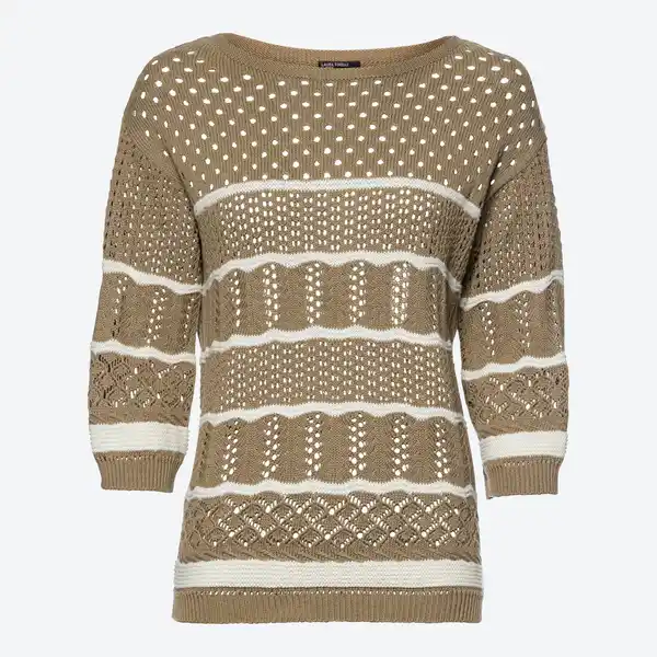 Bild 3 von Damen-Ajourpullover aus Baumwolle