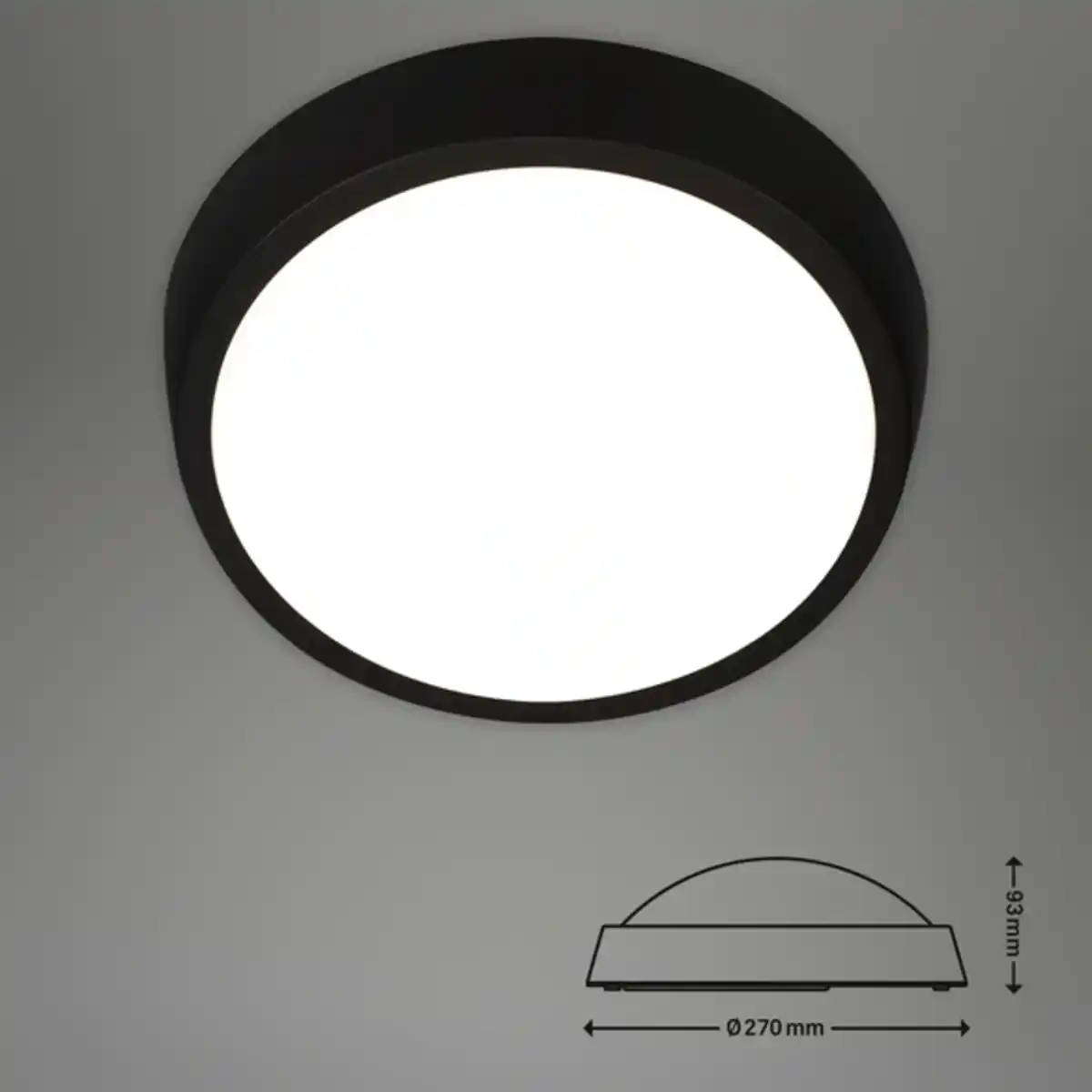 Bild 4 von Außenwandleuchte, Ø: 27 cm, Höhe: 9,3 cm, 24 W