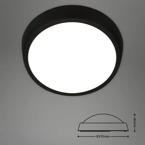 Bild 4 von Außenwandleuchte, Ø: 27 cm, Höhe: 9,3 cm, 24 W