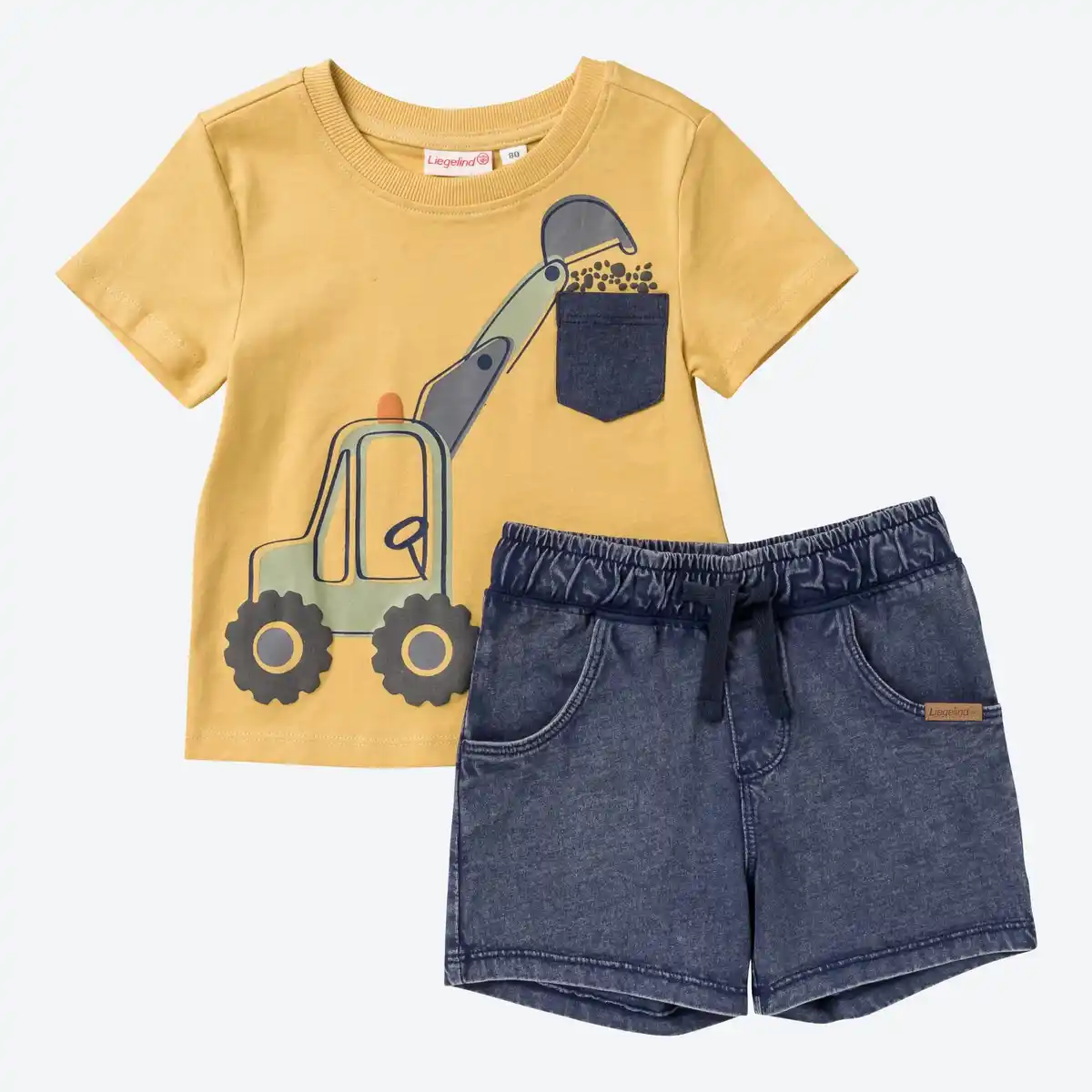 Bild 3 von Baby-Jungen-Set mit Bagger-Motiv, 2-teilig