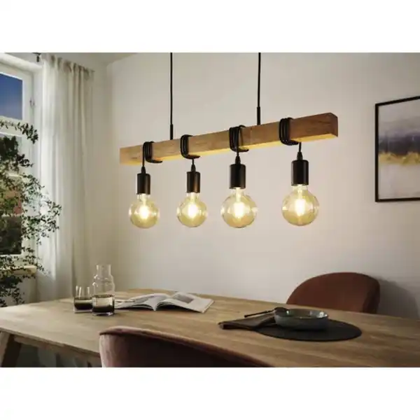 Bild 2 von Hängeleuchte »TOWNSHEND«, stahl, holz