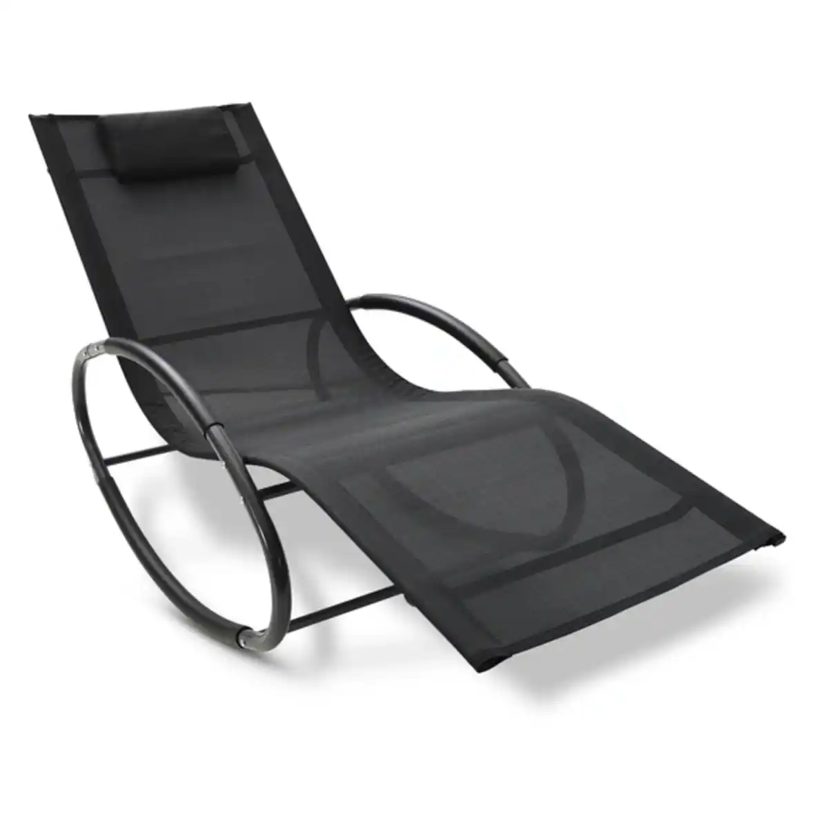 Bild 1 von Schaukelliege, schwarz, BxHxT: 64 x 78 x 178 cm