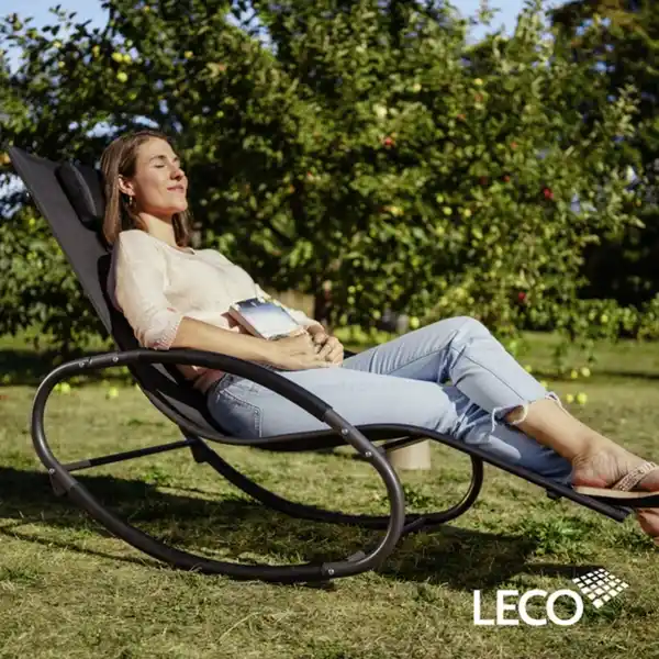 Bild 3 von Schaukelliege, schwarz, BxHxT: 64 x 78 x 178 cm