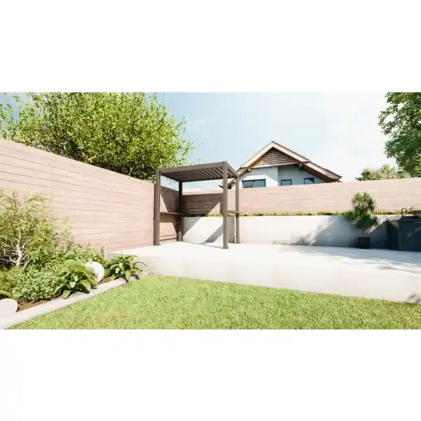 Bild 4 von Grillpavillon, 250 x 240 x 150 cm (BxHxT), Aluminium/Stahl, anthrazit, ohne Rückwand