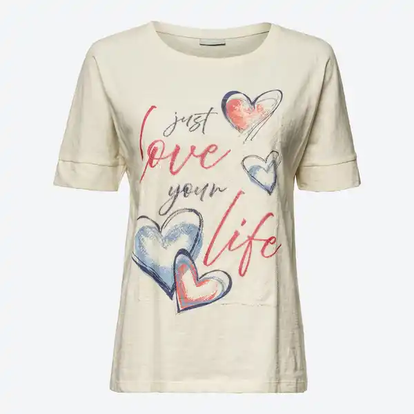 Bild 3 von Damen-T-Shirt aus reiner Baumwolle