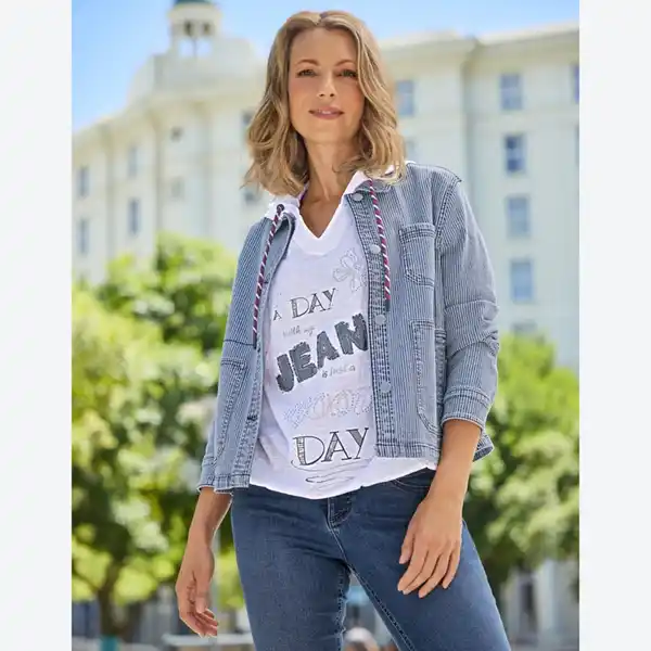 Bild 2 von Damen-Jeansjacke mit Baumwolle