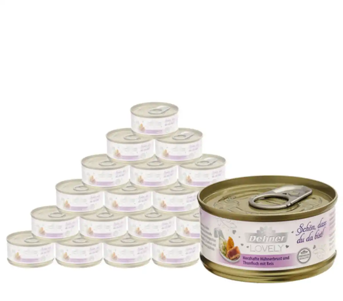 Bild 1 von Dehner Premium Lovely Nassfutter für Katzen Schön, dass du da bist!, 24 x 70 g