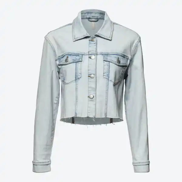 Bild 2 von Damen-Jeansjacke mit offener Saumkante