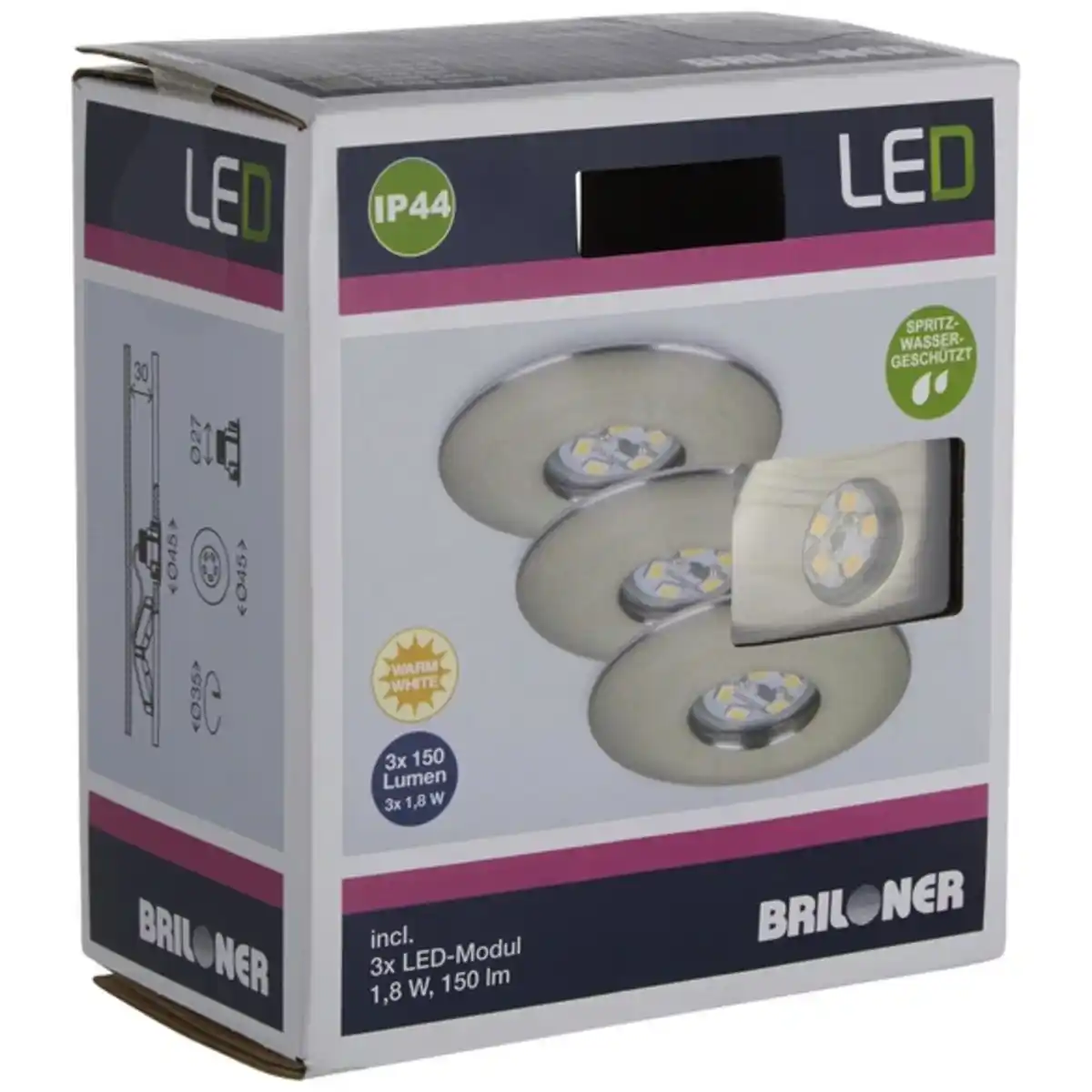 Bild 3 von LED-Einbauleuchte »ATTACH«, inkl. Leuchtmittel in warmweiß