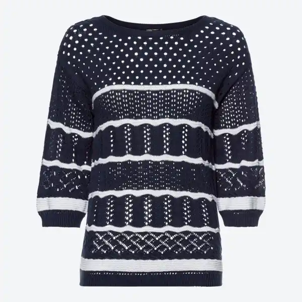 Bild 2 von Damen-Ajourpullover aus Baumwolle