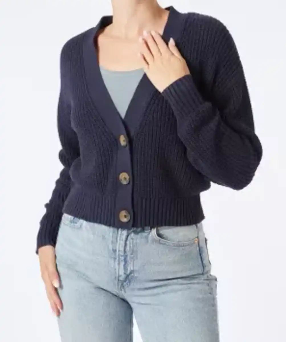 Bild 1 von Strickjacke mit Knöpfen, dunkelblau