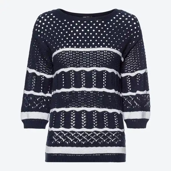 Bild 3 von Damen-Ajourpullover aus Baumwolle