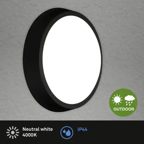 Bild 2 von Außenwandleuchte, Ø: 27 cm, Höhe: 9,3 cm, 24 W