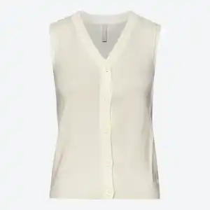 Damen-Feinstrickweste mit Knopfleiste