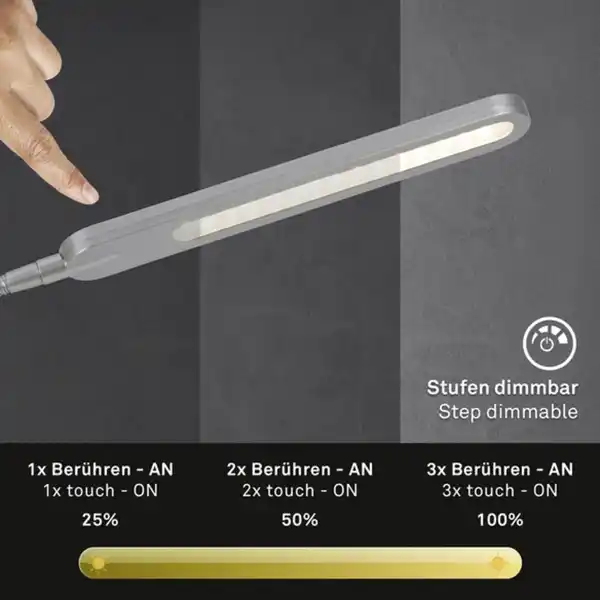 Bild 3 von LED-Tischleuchte »SERVO«, BxHxL: 16,5 x 95 x 23 cm, 8 W, Kunststoff