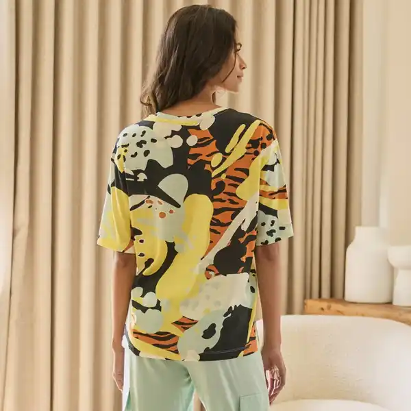 Bild 4 von Damen-Kombi-Oberteil mit Safari-Print