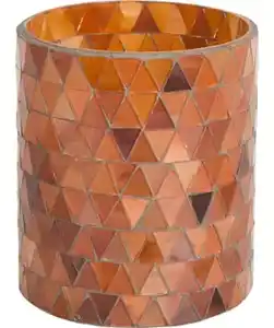 Kerzenhalter Mosaik, braun