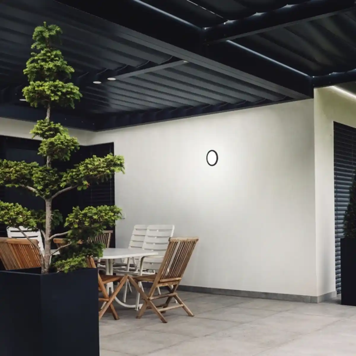 Bild 2 von LED-Außenwandleuchte, Ø: 21 cm, Höhe: 2,8 cm, 8 W