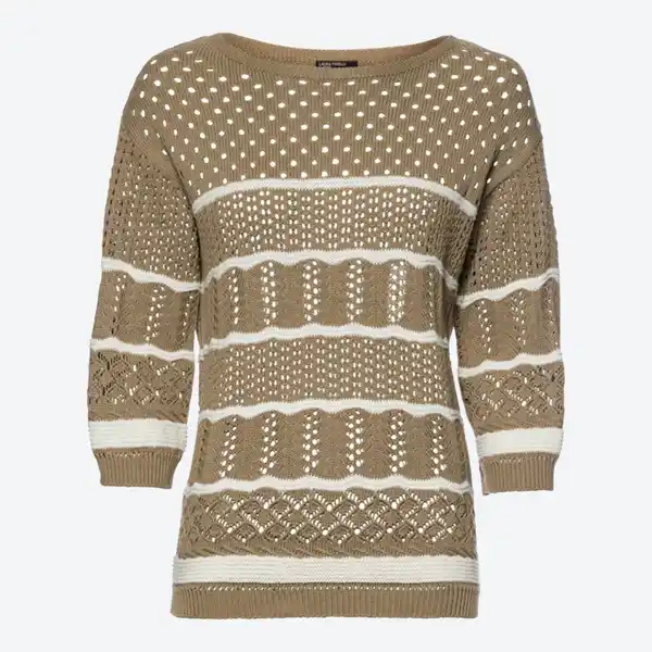 Bild 2 von Damen-Ajourpullover aus Baumwolle