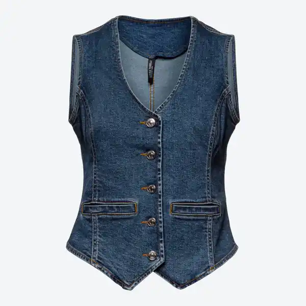 Bild 2 von Damen-Jeansweste mit Knopfleiste