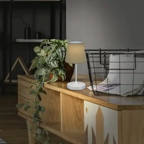 Bild 3 von Tischleuchte »COMPA«, ØxH: 12,5 x 30 cm, 3 W, Kunststoff/Stoff