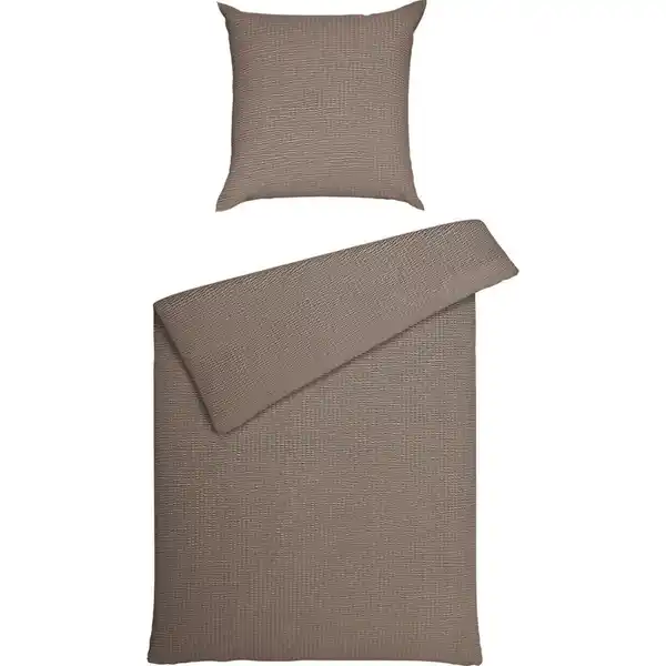 Bild 1 von Janine Bettwäsche Piano, Taupe, Textil, Uni, 135x200 cm, Textiles Vertrauen - Oeko-Tex®, bügelfrei, pflegeleicht, atmungsaktiv, hautfreundlich, saugfähig, Schlaftextilien, Bettwäsche, Bettwäsch