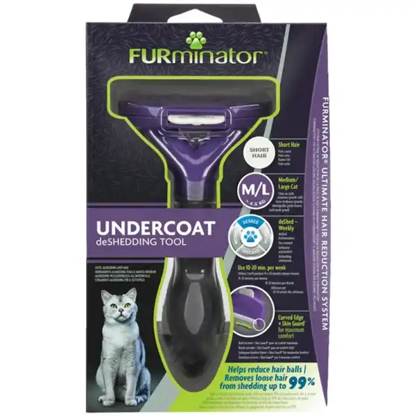 Bild 4 von Bürste »deShedding TOOL«, M/L Kurzhaar, für Katzen über 4,5 kg, lila