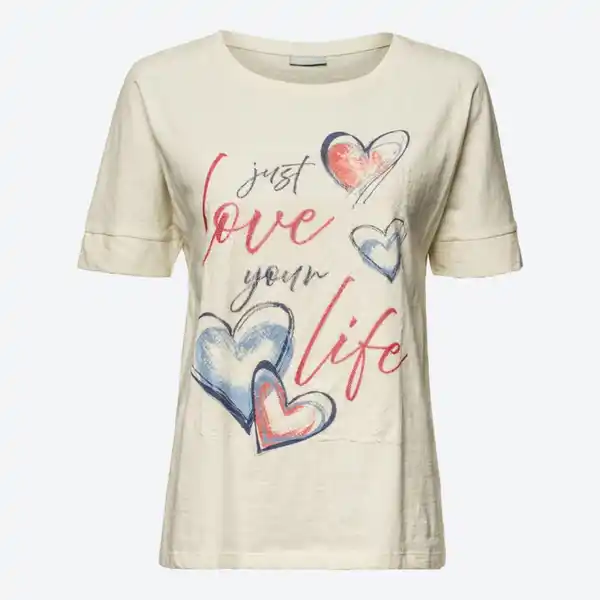 Bild 2 von Damen-T-Shirt aus reiner Baumwolle