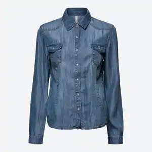 Damen-Bluse aus Lyocell-Denim