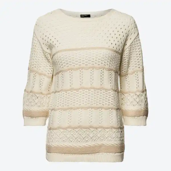 Bild 4 von Damen-Ajourpullover aus Baumwolle