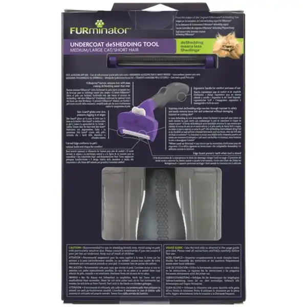 Bild 2 von Bürste »deShedding TOOL«, M/L Kurzhaar, für Katzen über 4,5 kg, lila