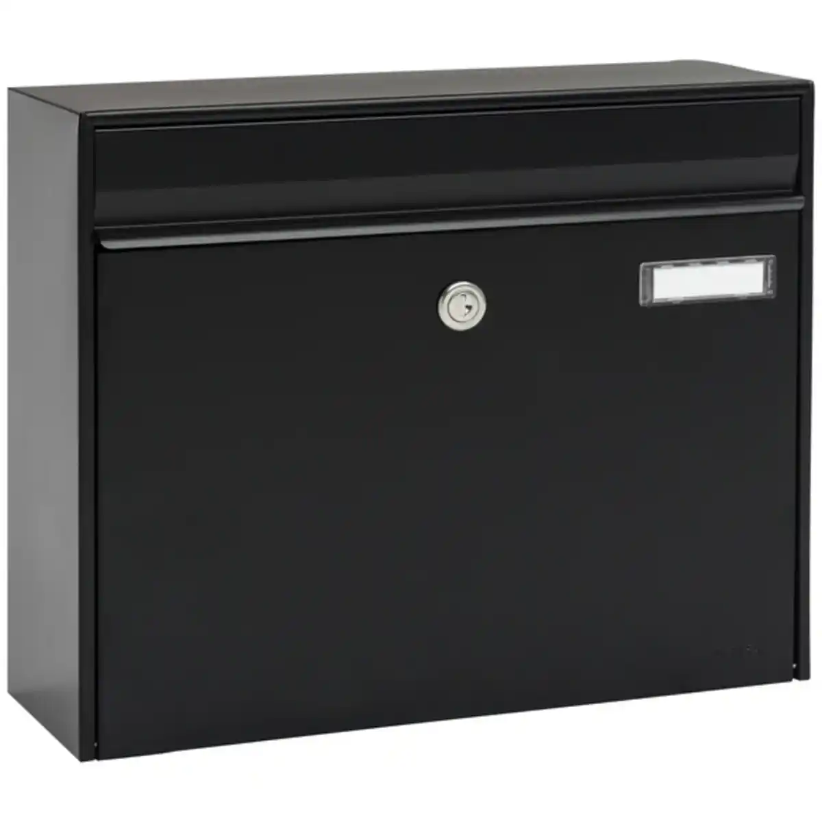 Bild 1 von Briefkasten »Vals«, eckig, Stahl, schwarz