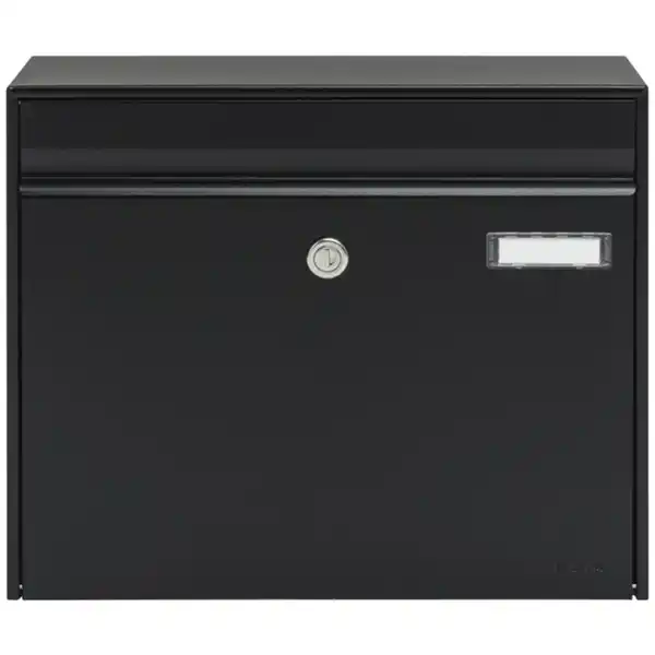 Bild 2 von Briefkasten »Vals«, eckig, Stahl, schwarz