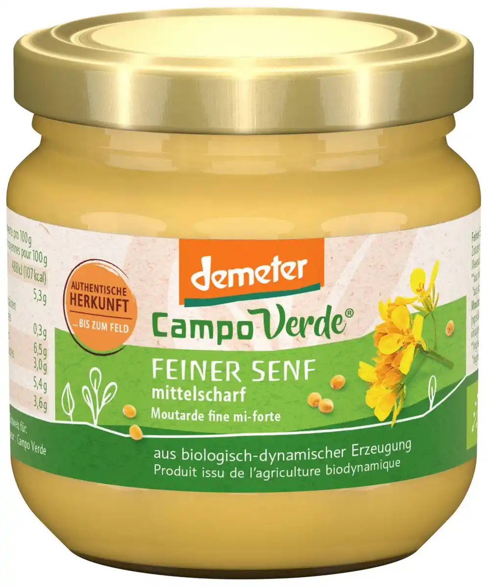 Bild 1 von CAMPO VERDE Demeter Senf, 210-ml-Glas