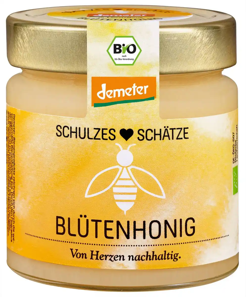 Bild 1 von SCHULZES SCHÄTZE Demeter Blütenhonig, 250-g-Glas