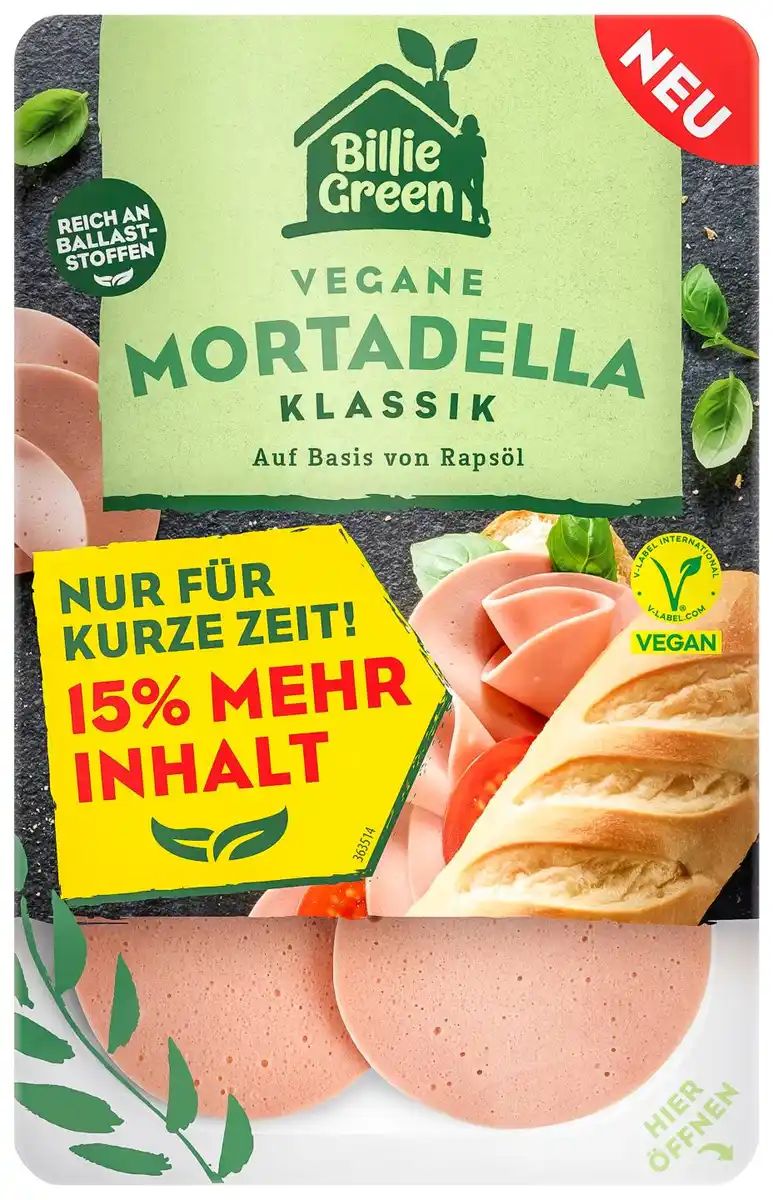 Bild 1 von BILLIE GREEN Vegane Mortadella, 92-g-Packg.