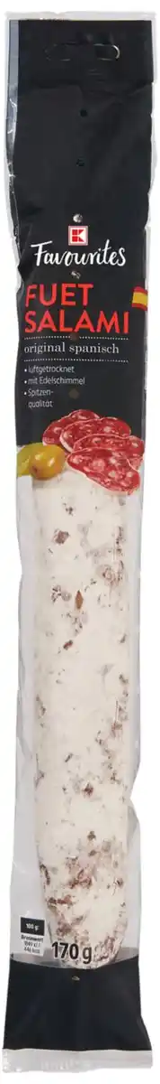Bild 1 von K-FAVOURITES Fuet-Salami span. Hartwurstspezialität, 170-g-Packg.
