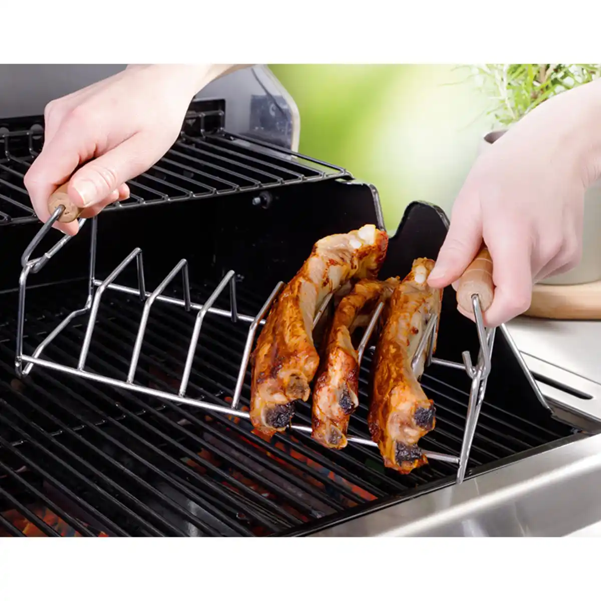 Bild 2 von Grill Gourmet Spareribs- und Bratenhalter