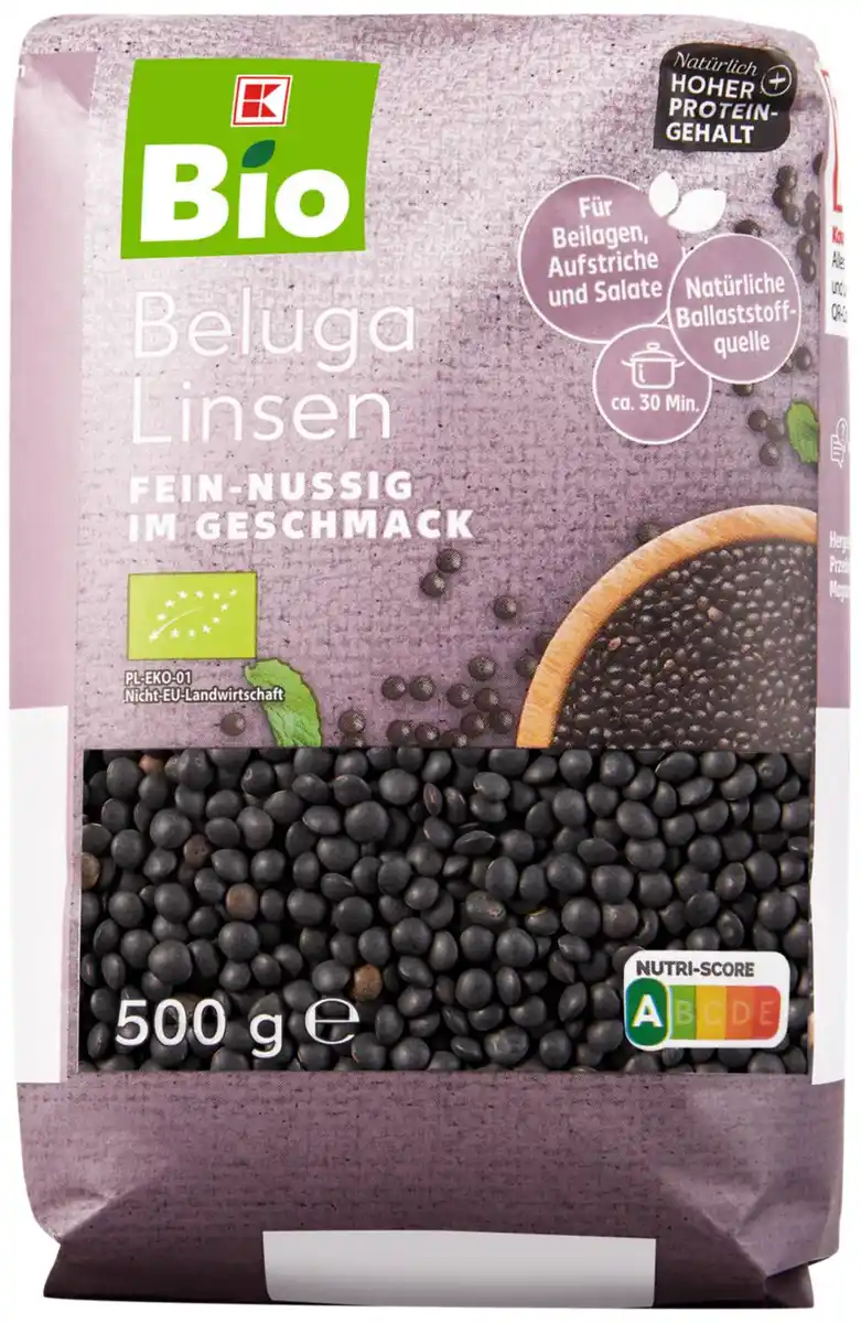 Bild 1 von K-BIO Bio-Belugalinsen, 500-g-Packg.