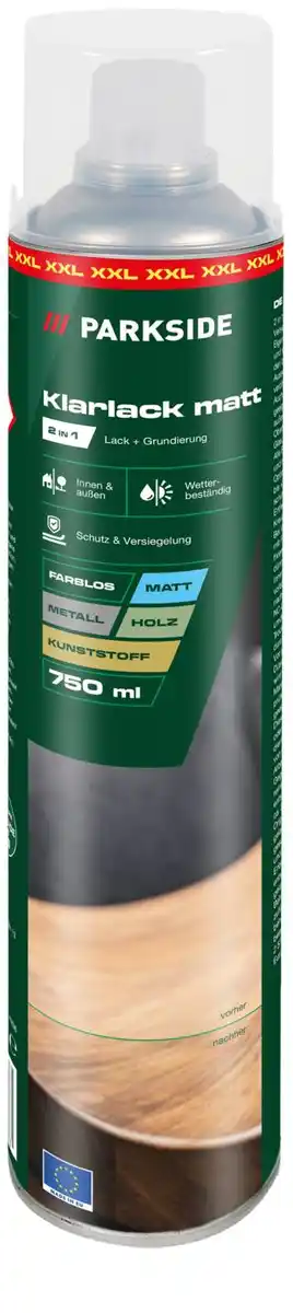 Bild 1 von PARKSIDE® Klarlackspray matt, 750-ml-Dose