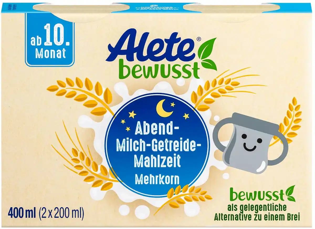 Bild 1 von ALETE Milch-Getreide-Trinkmahlzeit, 2 x 200-ml-Packg.