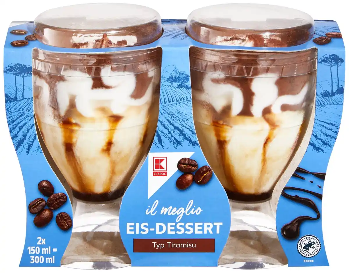 Bild 1 von K-CLASSIC Eisdessert, Packg. = 2 x 150-ml-Becher