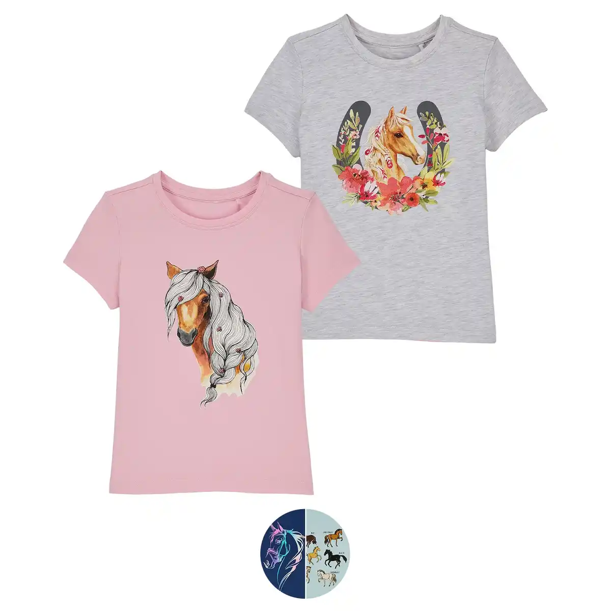 Bild 1 von LILY & DAN Kinder Reit-T-Shirt, 2er-Set
