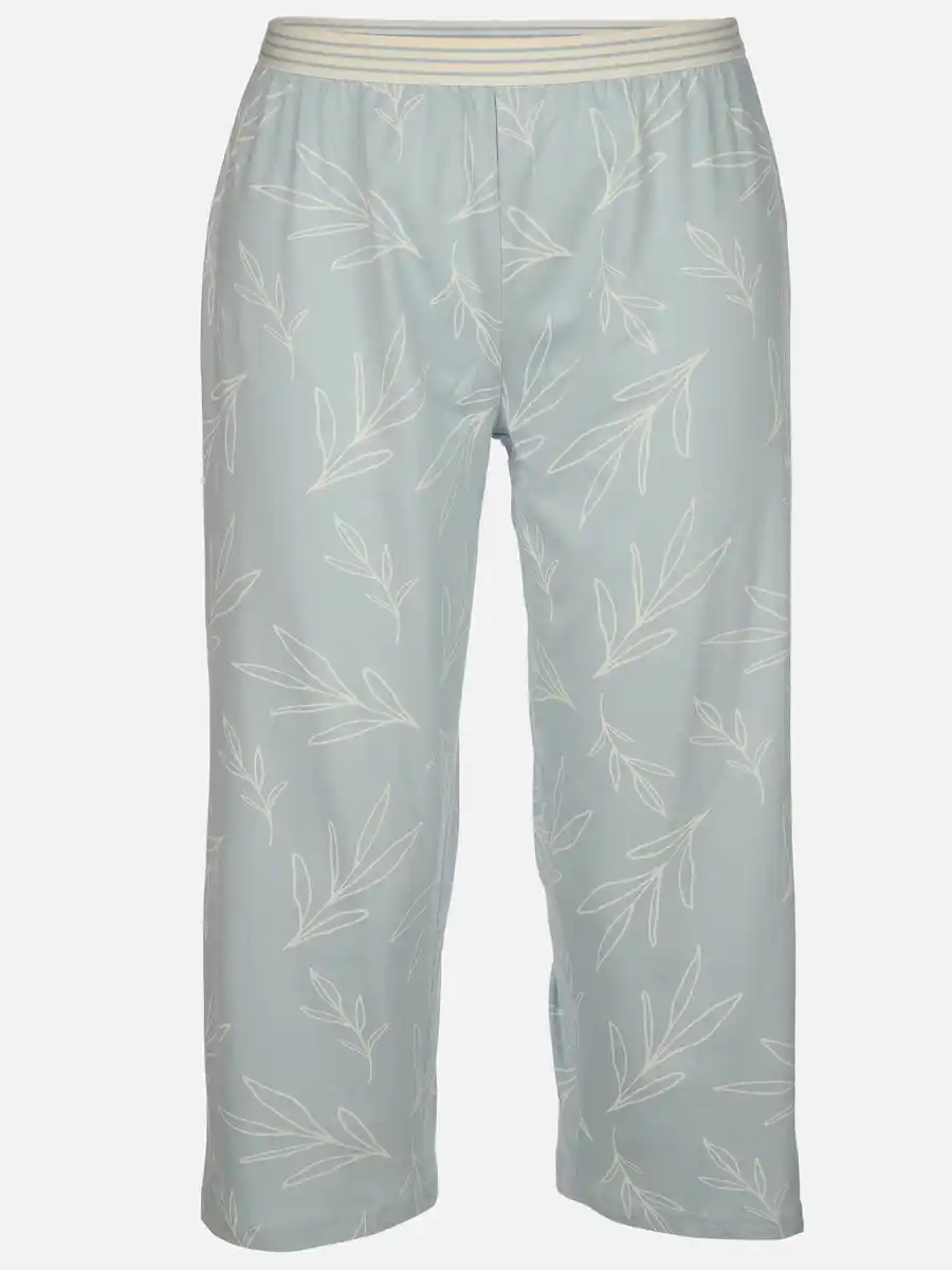 Bild 1 von Damen Schlafhose Capri Blau